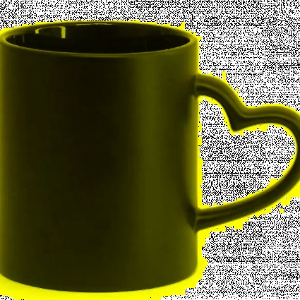 Caneca Mágica Toda Preta - alça de coração (Fosca)