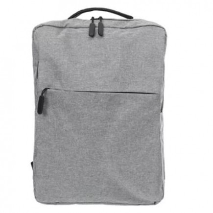 Mochila Cinza c/ Zíper e Divisórias