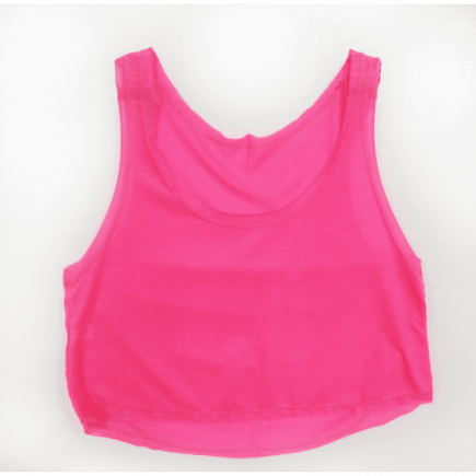 Cropped Rosa Fluorescente para Sublimação