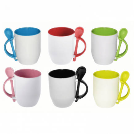 Caneca Com Colher para sublimação
