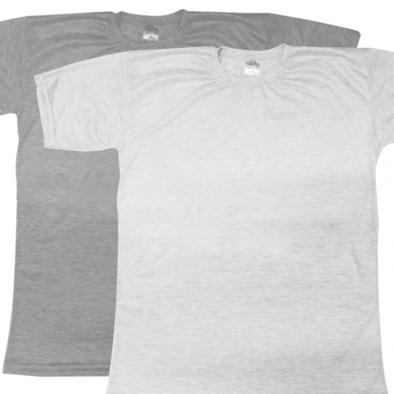 Camiseta Cinza Mescla 100% Poliéster ANTI-PILLING Premium