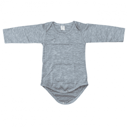BODY cinza mescla - manga longa