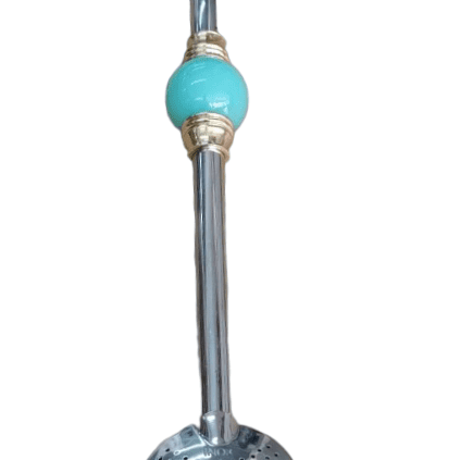 Bomba chimarrão inox c/ pedra acrílica redonda