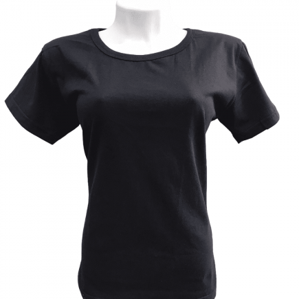 Camiseta Algodão Preta - Alta gramatura 100%