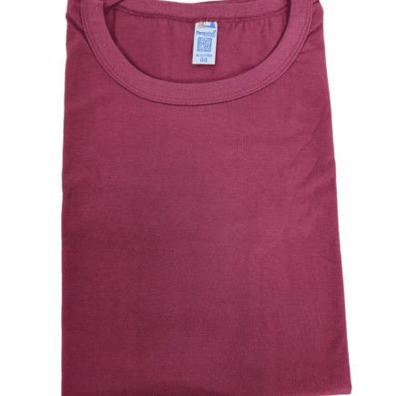 Camiseta Algodão Vinho - Alta gramatura 100%