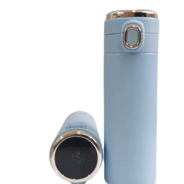 Garrafa Térmica c/ termômetro digital em LED 400ml tampa com trava