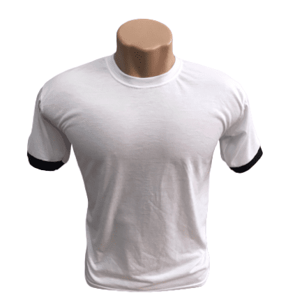 Polo Raglan Mescla com Preto Adulto