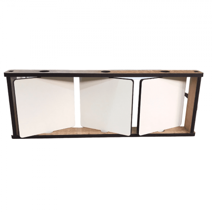 PORTA RETRATO MDF 6 FOTOS GIRATORIAS acabamento AMADEIRADO