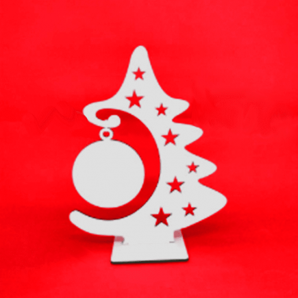 ENFEITE DE MESA - ÁRVORE DE NATAL COM bola grande pinheiro