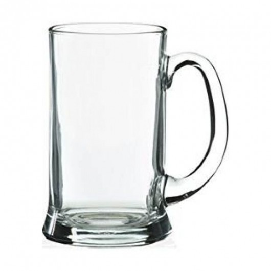 Caneca de Chopp de Vidro transparente - 360 ml