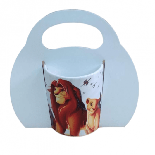 Embalagem caixinha de caneca modelo maletinha