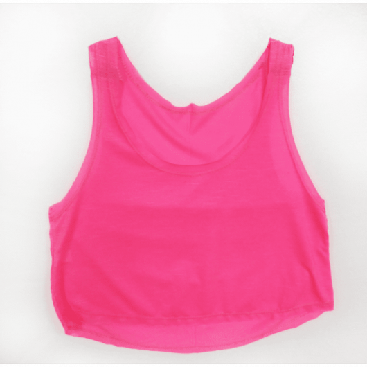 Cropped Rosa Fluorescente para Sublimação