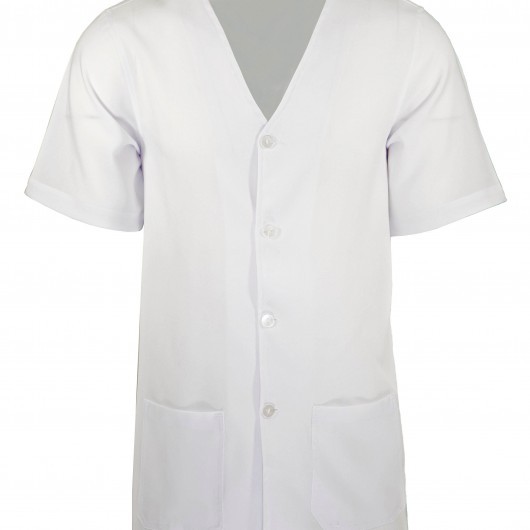 Jaleco Escolar branco - Manga curta