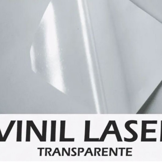 Adesivo Vinil Transparente Laser 10 folhas A4