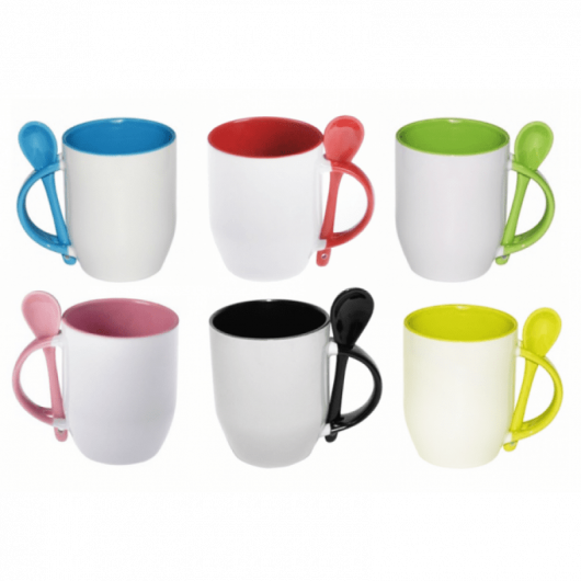 Caneca Com Colher para sublimação