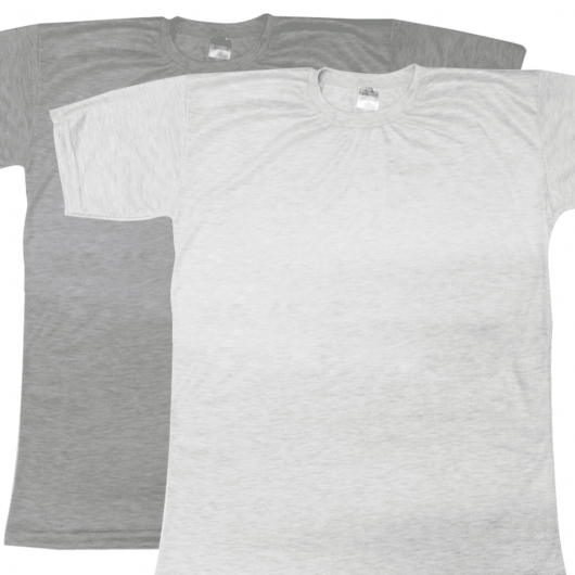 Camiseta Cinza Mescla 100% Poliéster ANTI-PILLING Premium