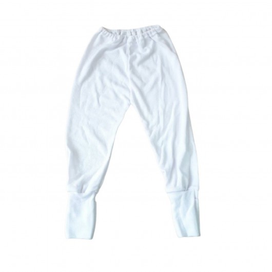 CALÇA BRANCA BEBÊ CANELADA