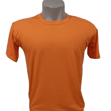 Camiseta Algodão Laranja - Alta gramatura 100%