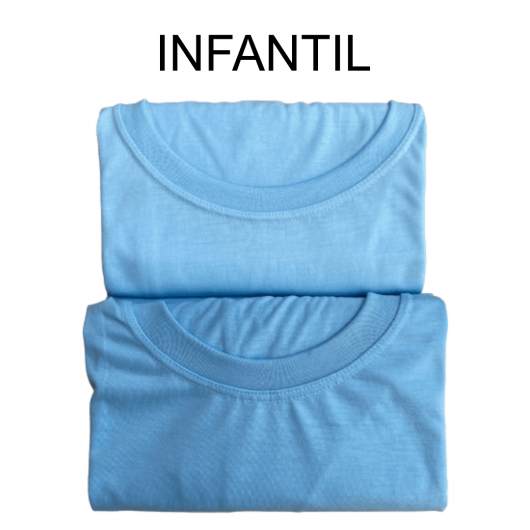 Camiseta Infantil Azul Claro