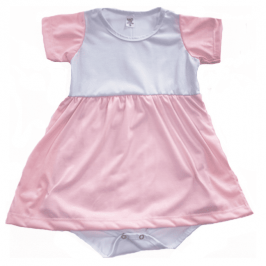 BODY BEBÊ VESTIDO - ROSA BEBÊ