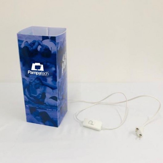 ABAJUR 11 x 11 x 28 5 - LAMINADO DE PVC - COM RABICHO