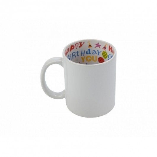 Caneca cerâmica - Interior decorado aniversário