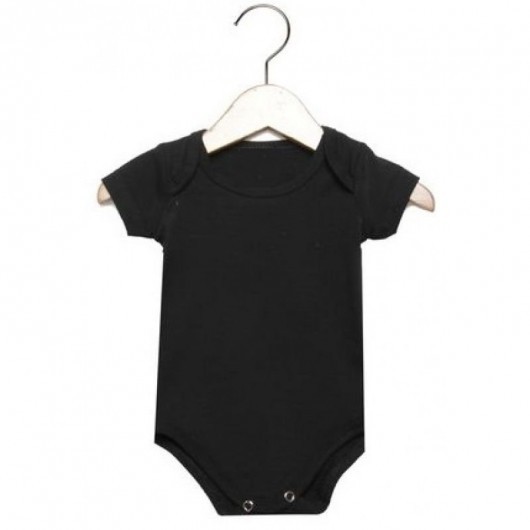 Body liso Preto Manga curta
