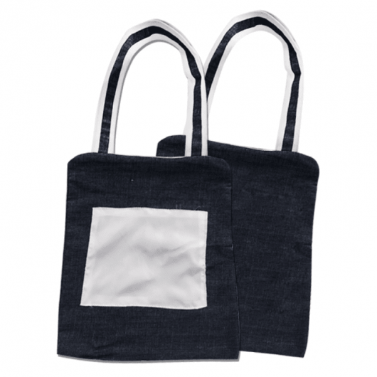 Bolsa Jeans com Zíper - Área Branca