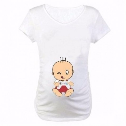 Camiseta long gestante - branca para sublimar