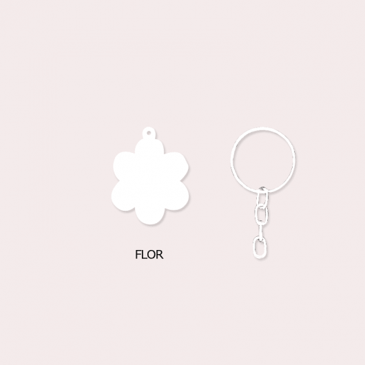 Chaveiro de Acrílico para Sublimar - Flor