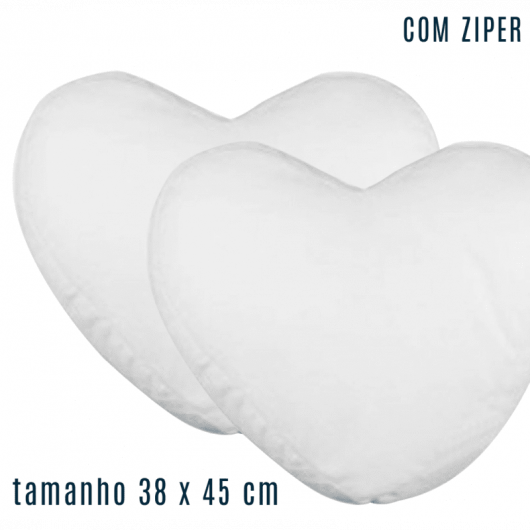 Almofada Coração Grande 38x45 cm (capa + enchimento)