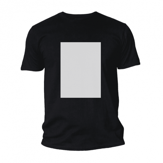 Camiseta Preta c/ tarja Branca - Adulto