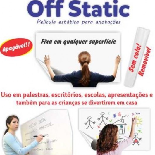 Filme Estático 60cm x 100cm Off Static Off Paper