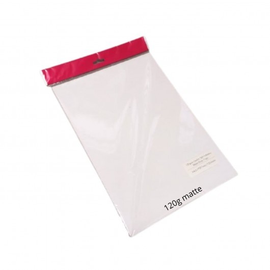 PAPEL MATTE ADESIVO 120G A4 (PACOTE 20 FOLHAS)