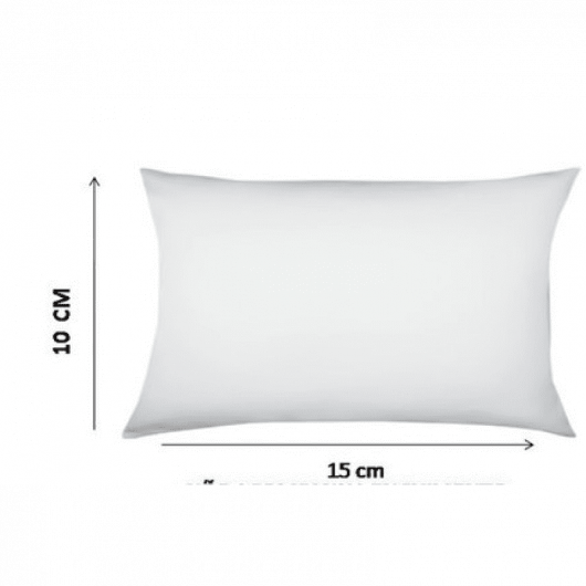 Almofada 10x15 cm (capa + enchimento)