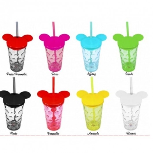 COPO ACRÍLICO 350ML COM TAMPA PERSONAGEM