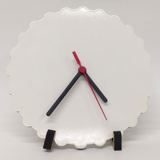 RELÓGIO REDONDO MDF CHANFRADO 20X20