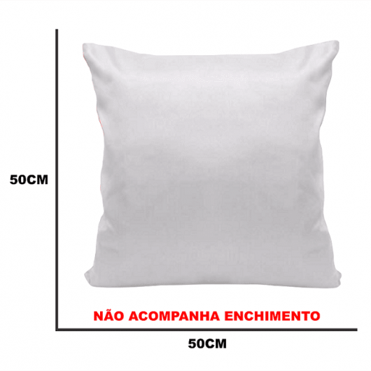 Capa de Almofada para Sublimação - 50x50 cm BRANCA
