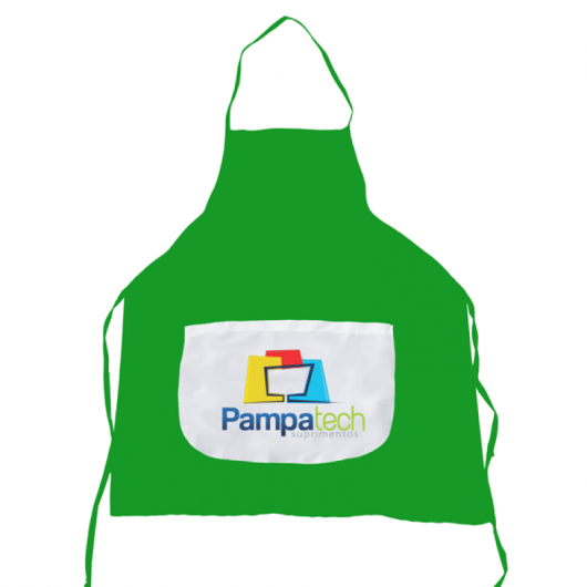 Avental Verde - Bolso Branco