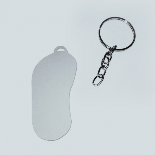 Chaveiro de metal - Formato chinelinho