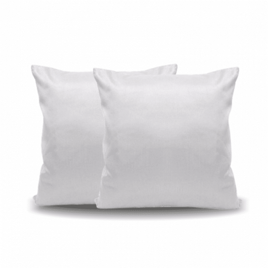Almofada Aveludada Branca 40x40 cm ( capa+ enchimento)