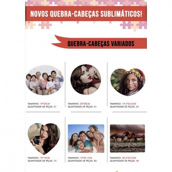 Quebra-cabeça premium - vários modelos