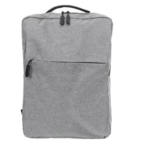 Mochila Cinza c/ Zíper e Divisórias