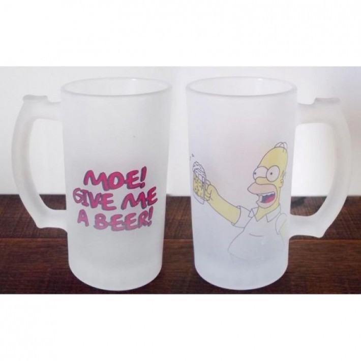 Caneca de Chopp Vidro JATEADO 475ml para Sublimação Premium