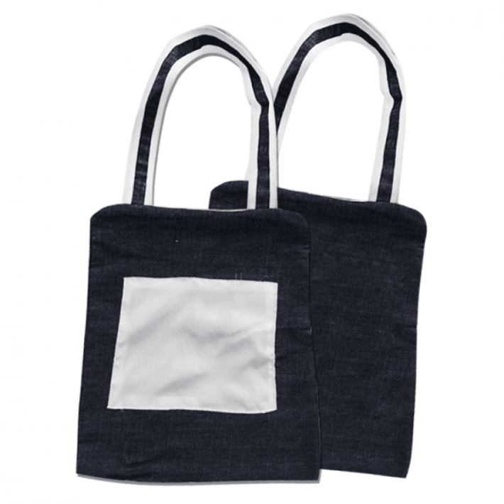 Bolsa Jeans com Zíper - Área Branca