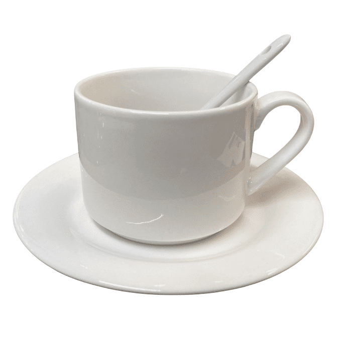 Kit de Xícara com Pires / colher - 210ML