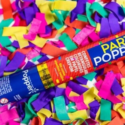 Lança Confete Crepom Party Colorido 30cm
