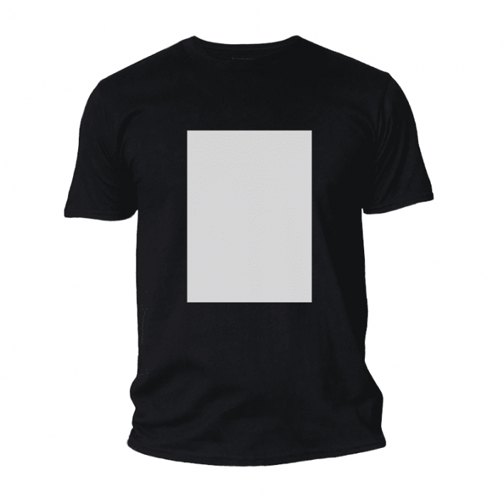 Camiseta Preta c/ tarja Branca - Adulto