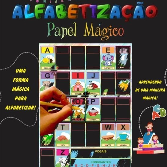 Papel Mágico A4 Educativo off paper c/ 1 folha e bastão