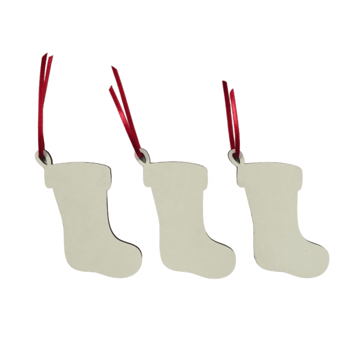 Pingente de natal em mdf para sublimação (pacote c/3 unidades)